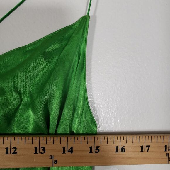 Overthesea Andromeda Green Satin Cut Out Cocktail Mermaid Fairy 90s Dress Size S - Picture 8 of 15